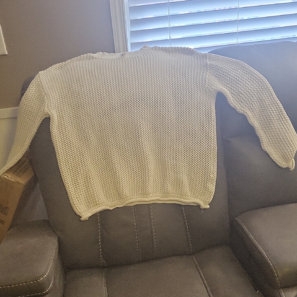 Wishlist Classic Cream Women's Crew Neck Sweater